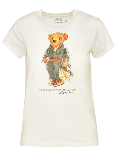 Polo Ralph Lauren Safari Bear-print T-shirt In White | ModeSens
