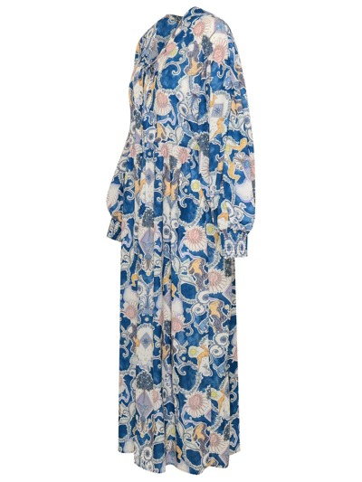 Shop See By Chloé Multicolor Polyester Dress In Blue