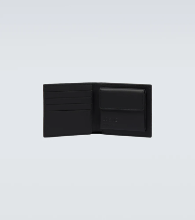 Shop Loewe Bifold Leather Coin Wallet In Black