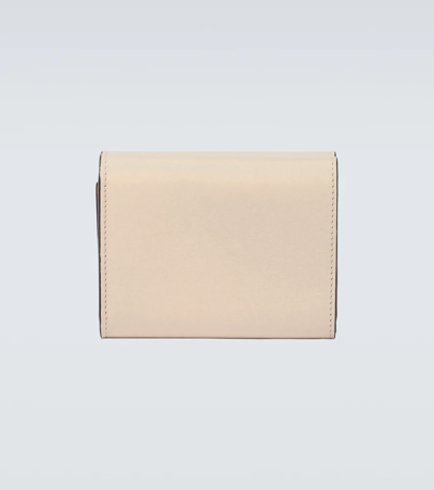 Loewe Anagram Leather Wallet In Light Oat/tan
