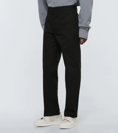 Shop Acne Studios Cotton-blend Pants In Black