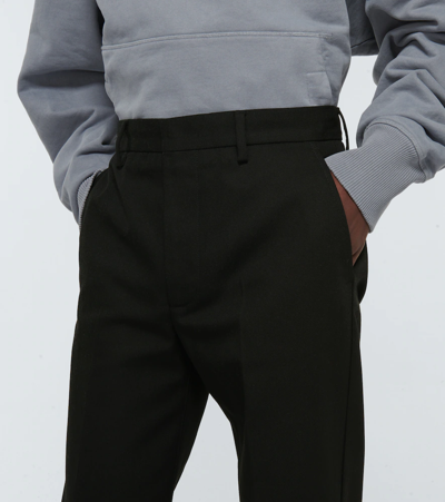 Shop Acne Studios Cotton-blend Pants In Black