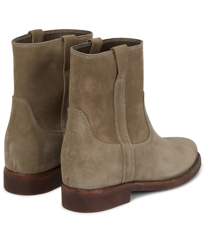 Shop Isabel Marant Susee Suede Ankle Boots In Taupe