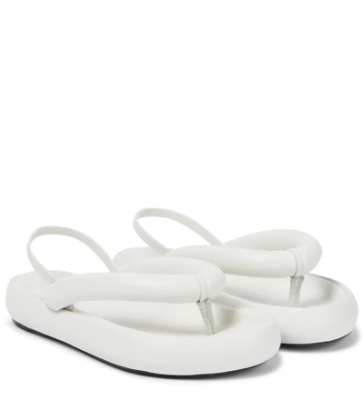 Shop Isabel Marant Orene Leather Thong Sandals In White