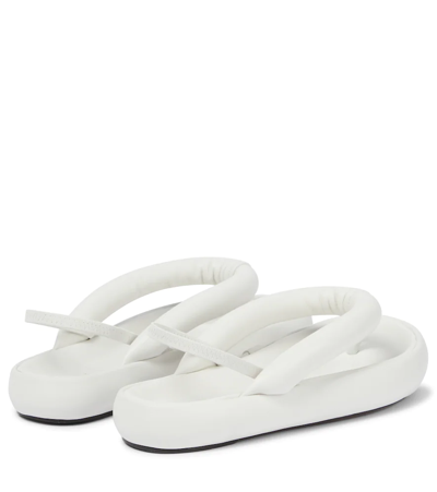 Shop Isabel Marant Orene Leather Thong Sandals In White