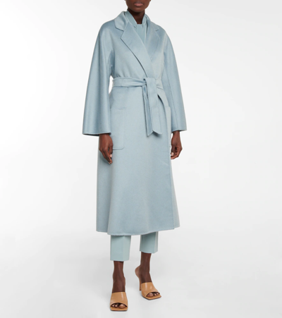 Max Mara Ludmilla Cashmere Wrap Coat In Blue | ModeSens