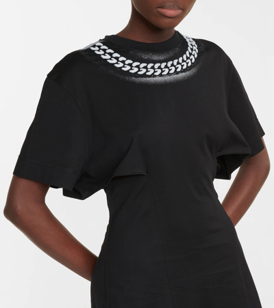 Givenchy Dress With 3d Chain Print In Black