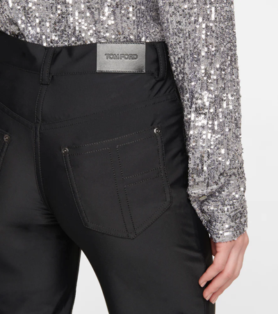 Shop Tom Ford High-rise Skinny-fit Pants In Black