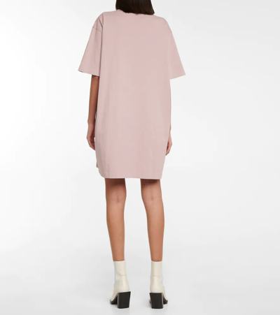 Shop Acne Studios Cotton Jersey T-shirt Dress In Mauve Pink