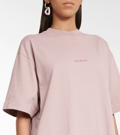 Shop Acne Studios Cotton Jersey T-shirt Dress In Mauve Pink