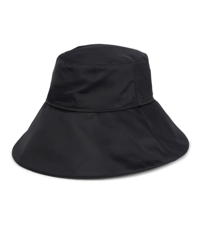Shop Max Mara Fulmine Nylon Bucket Hat In Nero