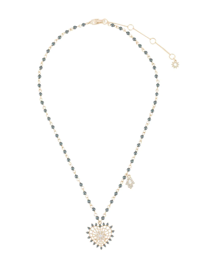 Shop Marchesa Notte Bead-embellished Necklace In Gold