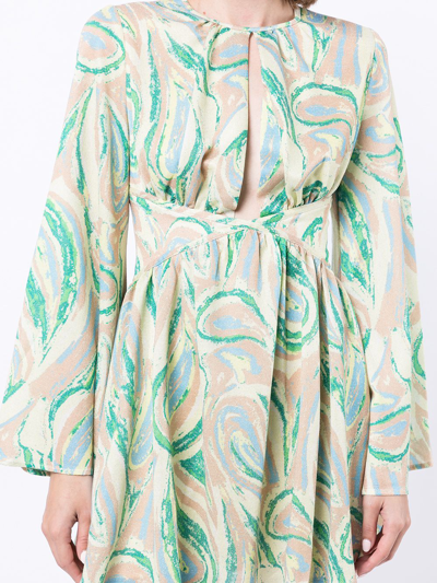Shop Alice Mccall Swan Lake Abstract-print Mini Dress In Grün