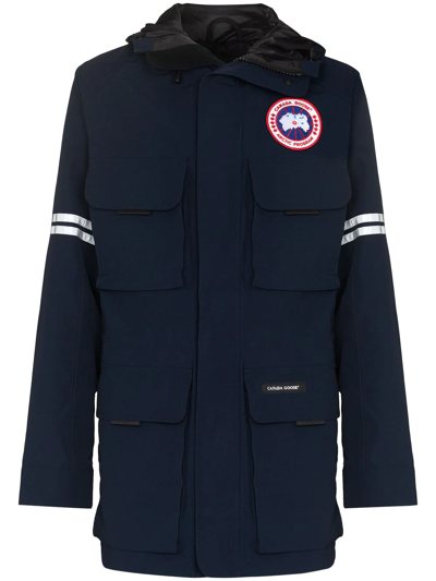 Shop Canada Goose Science Research Hooded Parka Coat In Blau