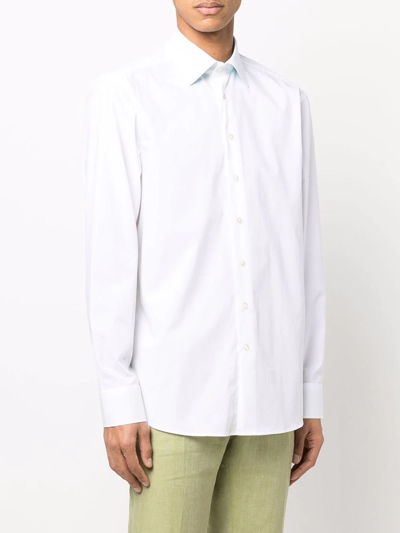 Etro Crisp White Long Sleeve Button-down Shirt In White