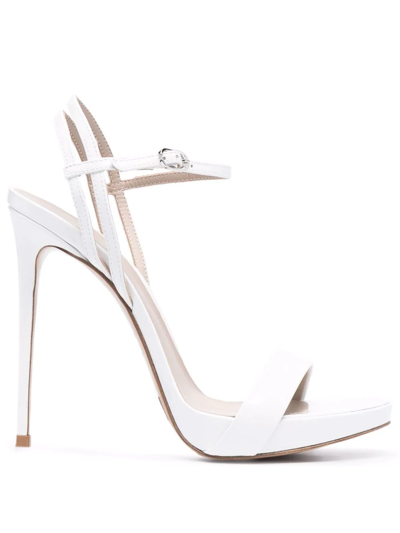 Shop Le Silla Gwen 120mm Sandals In Weiss