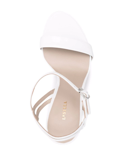Shop Le Silla Gwen 120mm Sandals In Weiss