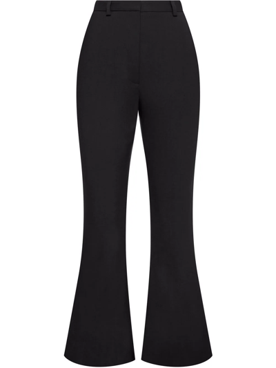 Shop Oscar De La Renta Tailored Bootcut Trousers In Black