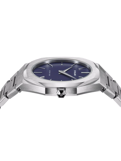 D1 Milano Blue Ocean Ultra Thin Bracelet 38mm Stainless Steel Quartz Watch In Blue
