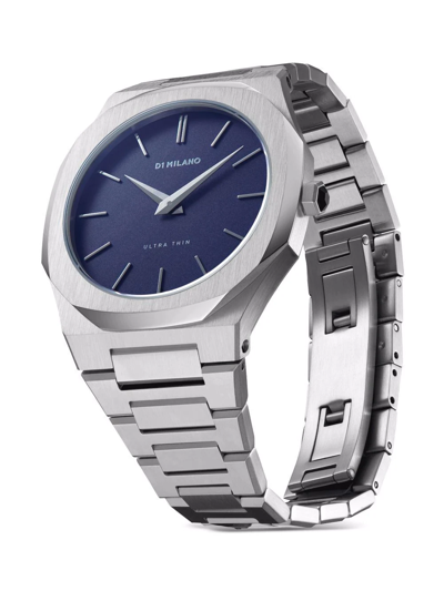 D1 Milano Blue Ocean Ultra Thin Bracelet 38mm Stainless Steel Quartz Watch In Blue