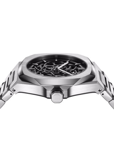 D1 Milano Watch Skeleton Bracelet 41.5 Mm In Silver