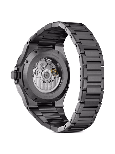 D1 Milano Gun Skeleton Bracelet 41.5mm Stainless Steel Mechanical Watch In Grey