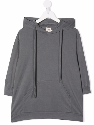 Shop Caffe' D'orzo Nunzia Drawstring Hoodie In Grey