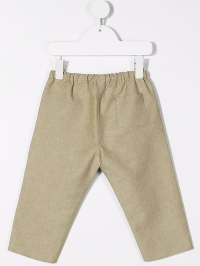 Bonpoint Dandy Straight-leg Trousers In Green