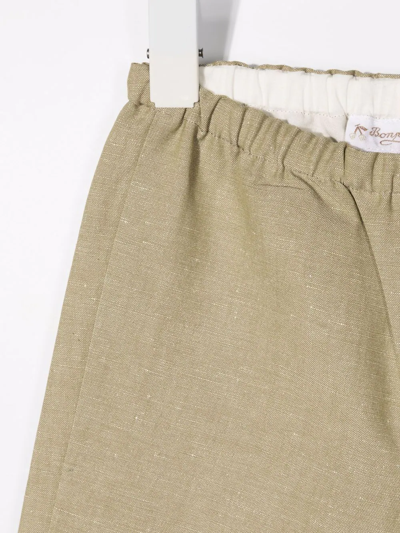 Shop Bonpoint Dandy Straight-leg Trousers In Green