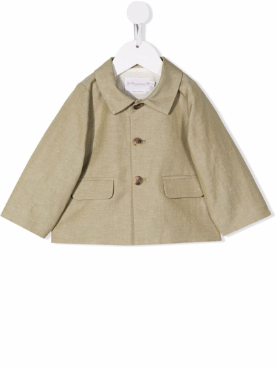 Shop Bonpoint Doyle Cotton-blend Jacket In Green