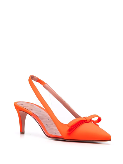 Redv Sandie Pvc-trimmed Slingback Pumps In Orange