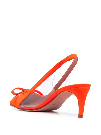 Redv Sandie Pvc-trimmed Slingback Pumps In Orange