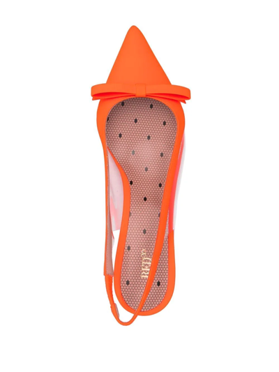 Redv Sandie Pvc-trimmed Slingback Pumps In Orange