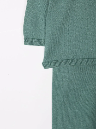 Shop Bonpoint Abricota Cotton Tracksuit In Green
