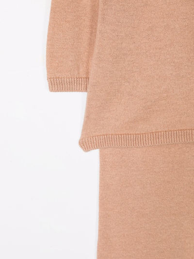 Shop Bonpoint Abricota Cotton Tracksuit In Neutrals