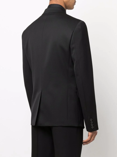 Shop Valentino Single-breasted Wool-blend Blazer In Black