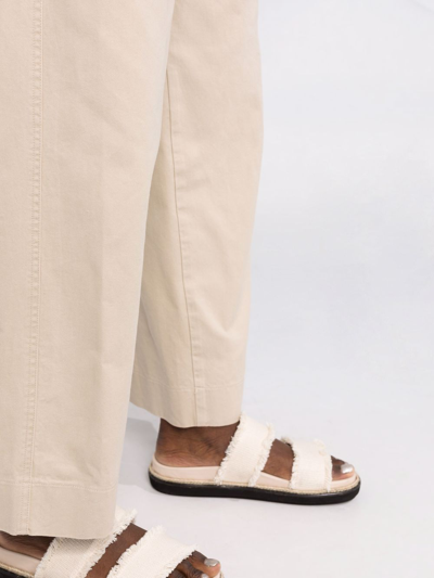 Shop Aspesi High-rise Straight-leg Trousers In Neutrals