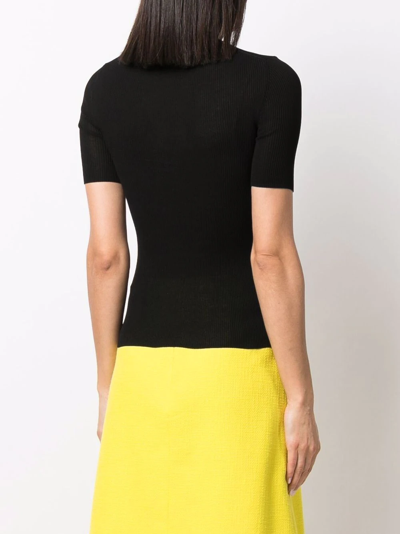 P.a.r.o.s.h Parosh Knitted T-shirt In Black