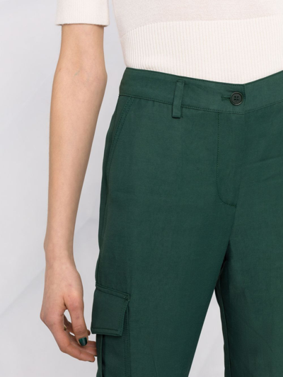 Shop P.a.r.o.s.h Slim-fit Cargo Trousers In Green