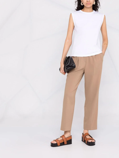 Loulou Studio Brani Sleeveless Cotton T-shirt In White