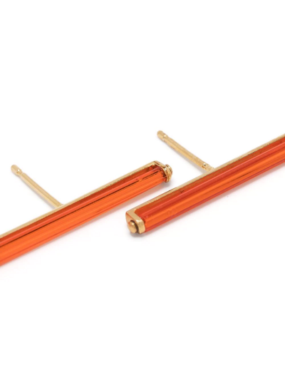 Beatriz Palacios Neon Orange Short Earrings In Orange