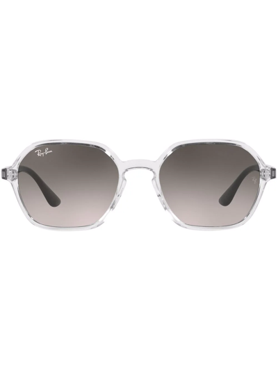 Shop Ray Ban Geometric-frame Sunglasses In Grau