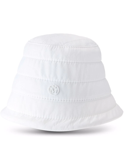 Shop Maison Michel Souna Waterproof Bucket Hat In Weiss