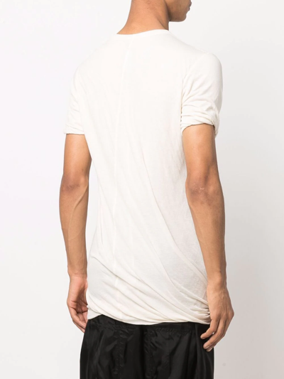 Shop Rick Owens Round-neck Short-sleeve T-shirt In Weiss