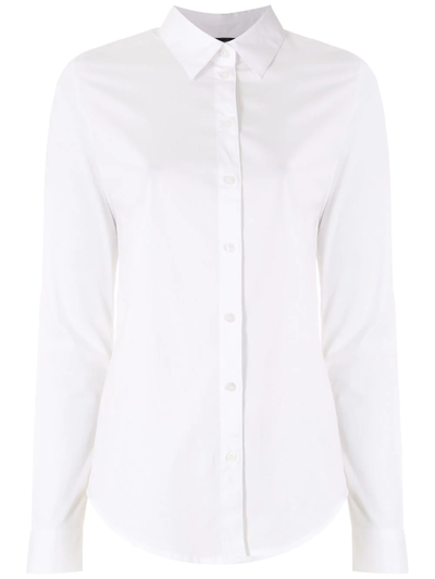 Shop Armani Exchange Slim-fit Shirt In White