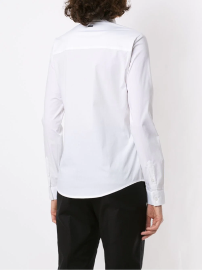 Shop Armani Exchange Slim-fit Shirt In White