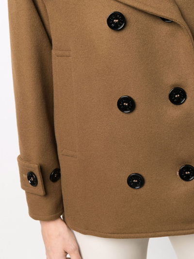 Shop Mackintosh Fiona Wool-cashmere Peacoat In Brown
