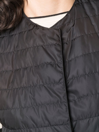Shop Mackintosh Isabel Quilted Liner Vest In Black