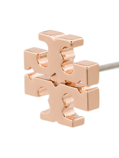 Tory Burch Logo Stud Earrings In Gold