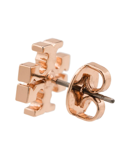 Tory Burch Logo Stud Earrings In Gold